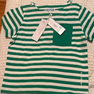 Green Striped Kids Shirt